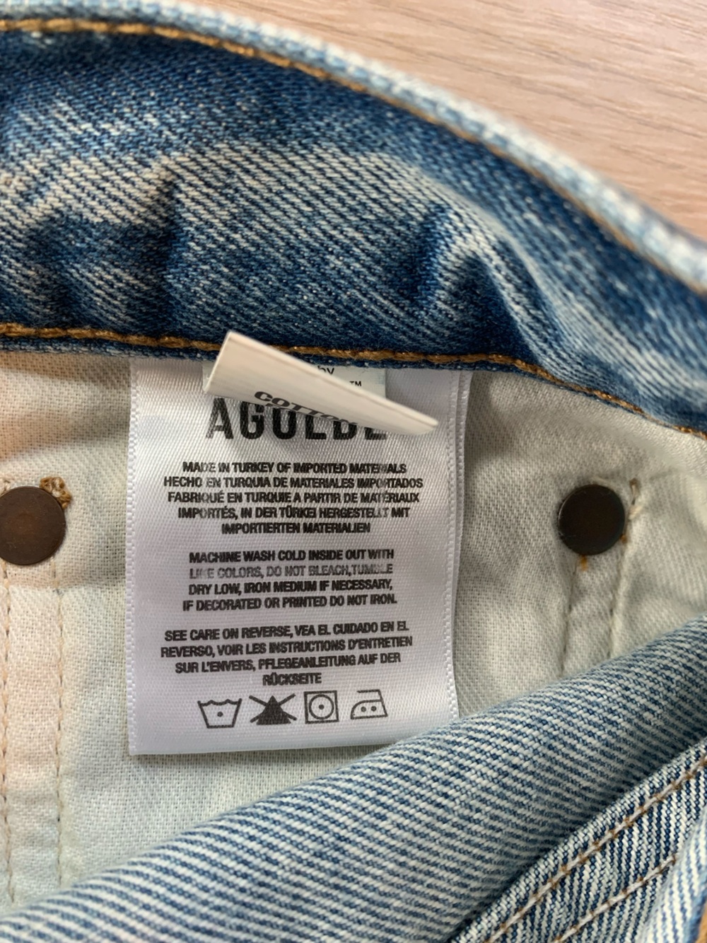 Agolde 90's Pinch Waist High Rise Straight Jean Light Blue Wash NWT Size 26 - Picture 8 of 9